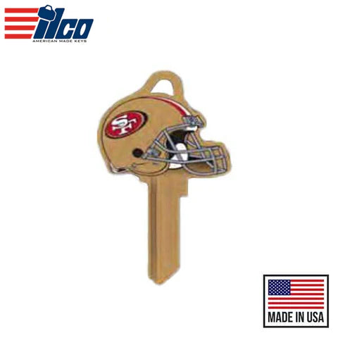 Ilco - NFL TeamKeys - Helmet Edition - Key Blank - San Francisco 49ers - SC1 (5 Pack) Ilco - NFL TeamKeys - Helmet Edition - Key Blank - San Francisco 49ers - SC1 (5 Pack)